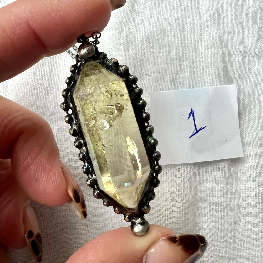 * FRESH NEW STOCK! * DT Citrine Chakra Clearing Necklace Pendant - Picture 4 of 15